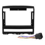 Kit Moldura Painel Multimidia 9 Pol Preto Fiat Palio Weekend Cor Preta
