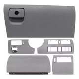 Kit Molduras Painel + Tampa Porta Luvas Gol Parati Saveiro G3 2000 2001 2002 2003 2004 2005 Cinza Flanel (kit 5 Peças)