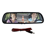 Kit Monitor Espelho Retrovisor 4.3 Pol Entrada Camera Ré