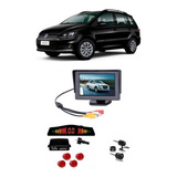Kit Monitor Fixo Spacefox Com Sensor De Ré E Câmera 2x1