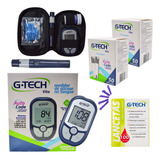 Kit Monitor Glicose Medir Glicemia 100 Tiras 100 Lanc G-tech