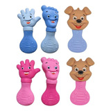 Kit Mordedor Para Bebê Macio Anti Stress Gengiva Azul E Rosa