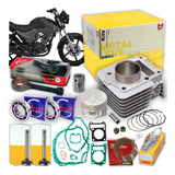 Kit Motor + Biela E Juntas Ybr Factor 125 2011 Metal Leve