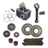 Kit Motor Cilindro+ Biela + Tensor+ Corrente Comando Biz 100