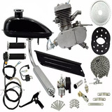 Kit Motor De Bicicleta Gasolina Prata 80cc Mais Potente 2t