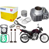 Kit Motor Metal Leve Junta Biela Valvulas Cg 125 Fan 2010