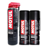Kit Motul C1 Clean + C2 Lubrificante Corrente 400ml