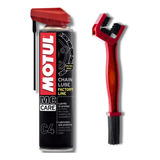 Kit Motul C4 Lubrificante Corrente 400ml + 1 Escova Corrente