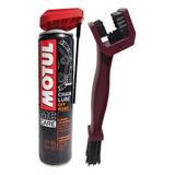 Kit Motul Spray C3 Chain Lube 400 Ml Limpa Escova Motocross