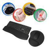 Kit Mousepad + Apoio Ergonômico Teclado