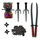 Kit Mpfestaecia Espada Ninja Plástico Brinquedo