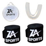 Kit Muay Thai Boxe Bandagem Elástica 3 Mts + Protetor Bucal