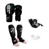 Kit Muay Thai Completo Kickboxing Caneleira Green Hill 