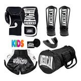 Kit Muay Thai Luva Bolsa Caneleira