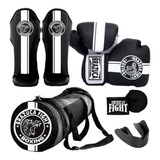 Kit Muay Thai Luva Caneleira Bolsa