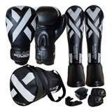 Kit Muay Thai Luva Caneleira Bolsa