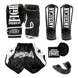 Kit Muay Thai Luva Caneleira Shorts