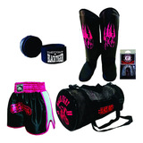 Kit Muay Thai caneleira bucal banadagem