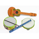 Kit Musical Bandinha C/ 4 Instrumentos Educativo Infantil