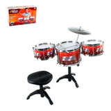 Kit Musical Infantil Mini Bateria + Teclado Piano 32 Teclas