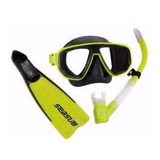 Kit Nadadeira Velox Mascara Astra Snorkel Valvulado Seasub