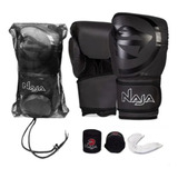 Kit Naja Luva Boxe Black +