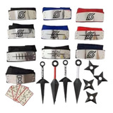 Kit Naruto Escolhe O Seu Uma Bandana+1 Kunai+1 Shureken