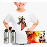 Kit Naruto Uzumaki Ninja Camiseta +