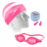 Kit Natação 3 Em 1 Touca Óculos Protetor De Ouvido Speedo
