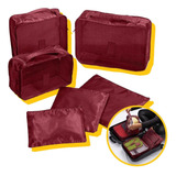 Kit Necessaire Organizador Guarda Roupa Gaveta Malas Viagem 