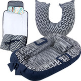 Kit Ninho + Almofada Amamentação + Trocador De Fraldas 