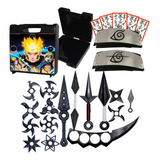 Kit Ninja + Maleta + Bandana Naruto 25 Itens Brinquedos Full