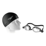 Kit Óculos De Natação Classic Starters + Touca Flat Swin Cap