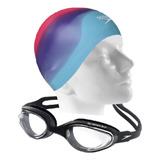 Kit Óculos Speedo Hydrovision + Touca Ladies Cabelo Grande