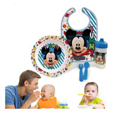 Kit Oficial A Hora Da Papinha Mickey Com Babador Babygo
