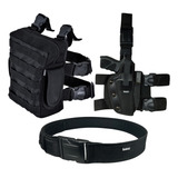 Kit Operacional Bornal Modular + Coldre Robocop + Cinto Na