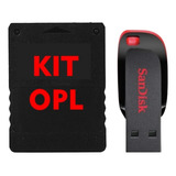Kit Opl 02c Playstation 2 Medmory Card 64mb + Pen Drive 64gb