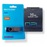 Kit Opl Memory Card 16mb + Pen-drive 32gb