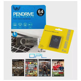 Kit Opl Play 2 Pendrive 64gb + Memory Card 8mb Playstation 2