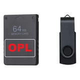Kit Opl Ps2 - Pendrive 128g + Memory Card 64m Playstation 2