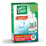 Kit Opti-free Express 2 Unidades 355ml Estojo Lente Grátis 