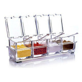 Kit Organizador Acompanhamentos Açaí Granola Flocos Aveia Cor Transparente
