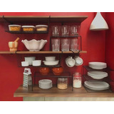 Kit Organizador Armário Cozinha Xícara Panela Prato Aço 6 Un