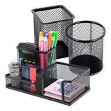 Kit Organizador De Mesa Escritório Porta Caneta Porta Treco