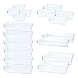Kit Organizador Gaveta Maquiagem Escritório Cozinha 18 Pçs Kit Utilidades