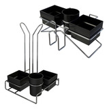 Kit Organizador P Chá Café Porta Copos E Guardanapo De Mesa