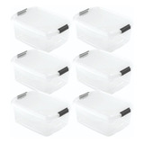 Kit Organizador Transparente 6 Litros Bau Atacado Nfe