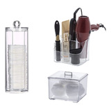 Kit Organizadores De Banheiros Secador E Algodão Paramount