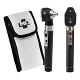 Kit Otoscopio + Oftalmoscópio Medico Profissional De Led Md