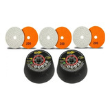 Kit P/ Acabamento 45 Graus Porcelanato 3 Lixas 2 Rebolos